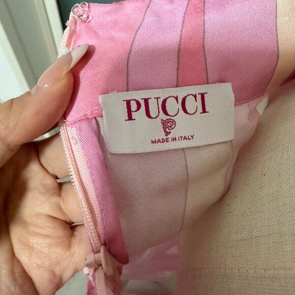 Pucci Printed Asymmetrical Skirt In Pink - Picture 8 of 9